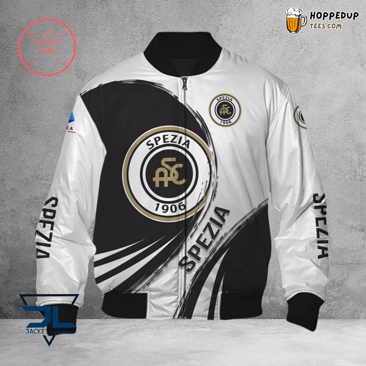 Spezia Calcio Classic Black White Fans’ Favorite Bomber Jacket