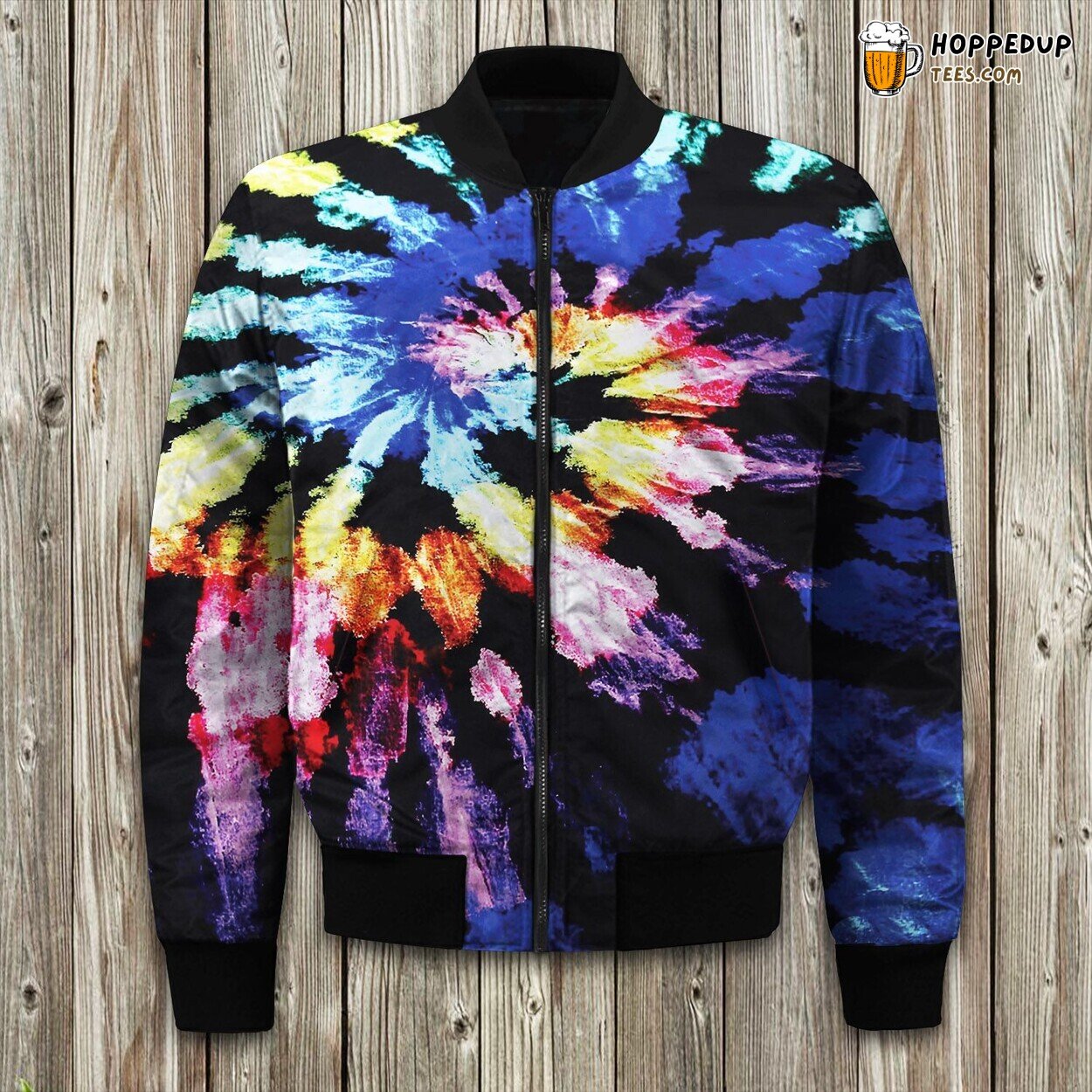 Spiral Dreams Tie Dye Passion Winter Bomber Jacket Vintage Style