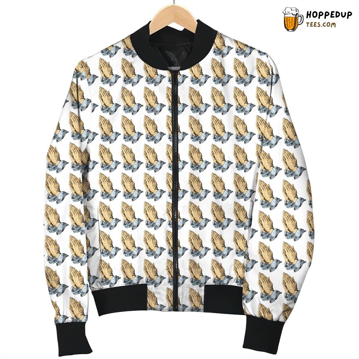 Spiritual Prayer Pattern Winter Bomber Jacket Tailored Comfort Look