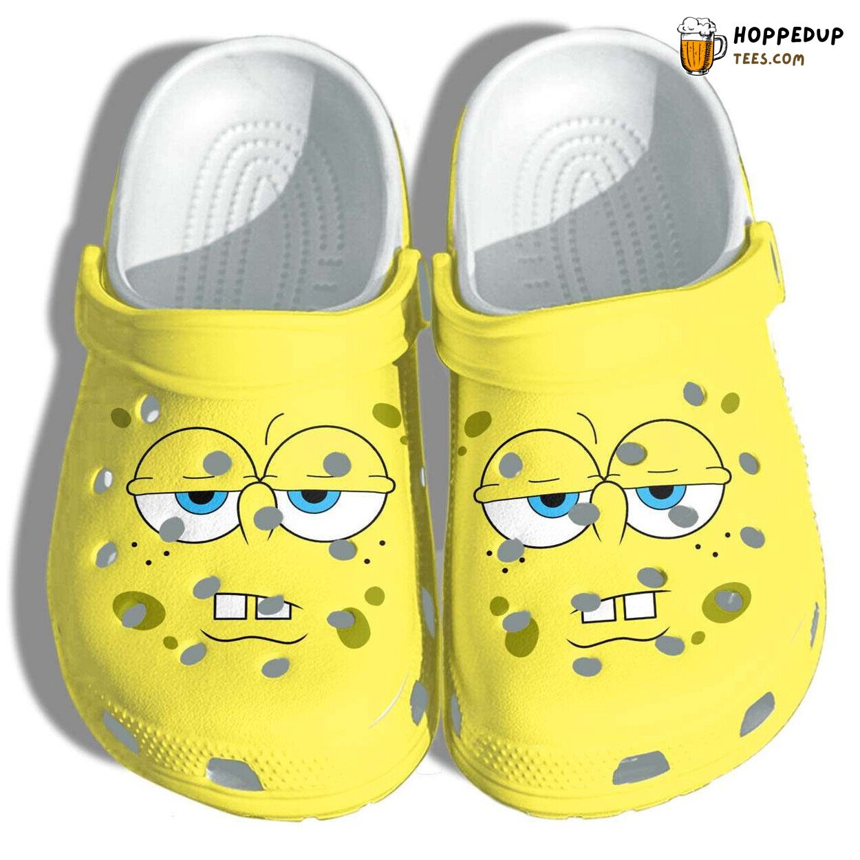 Sponge Boring Face Themed Comfortable Unique Design Clog Shoes