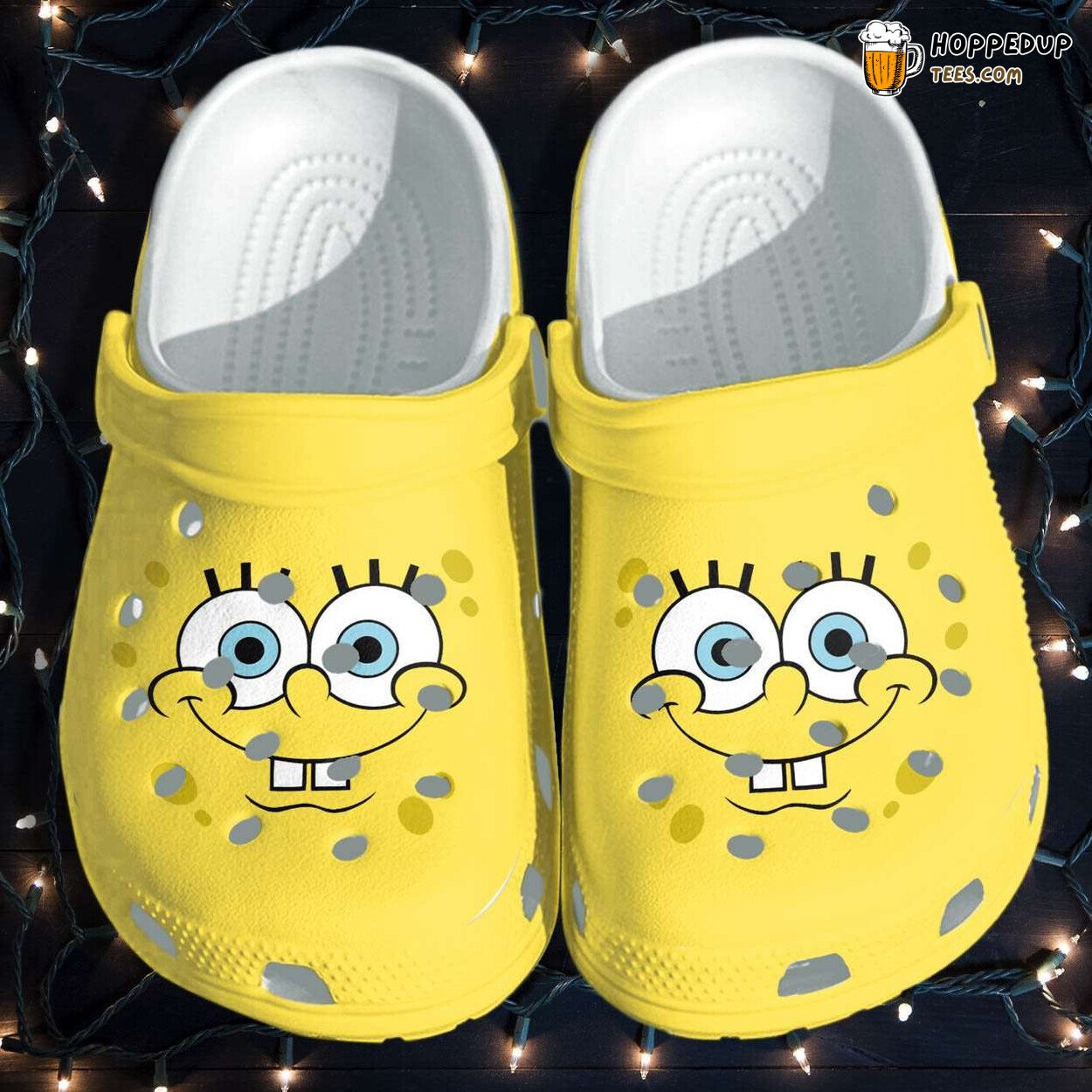 Sponge Cheese Face Sponge Bob Cute Themed Clog Shoes Fun