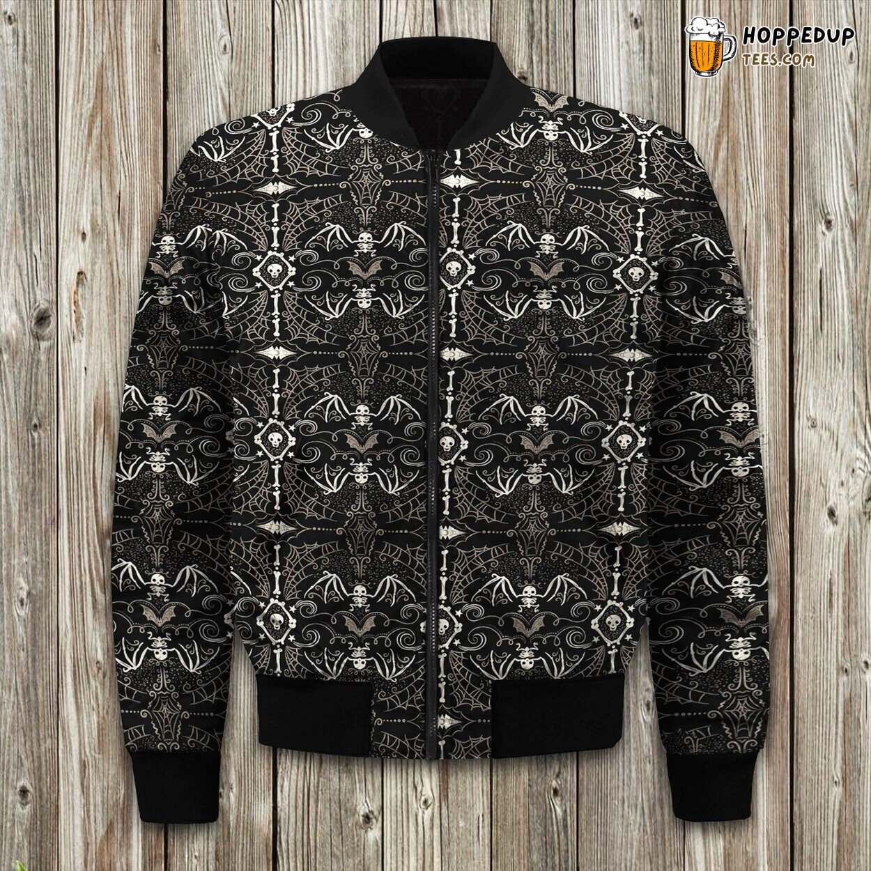 Spooky Bat Inspired Bomber Jacket Night’s Winter Mysteries Take Flight