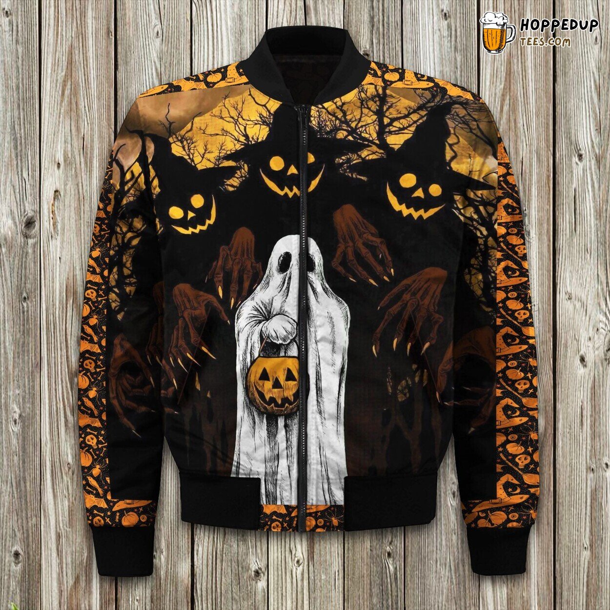 Spooky Scary Halloween Bomber Jacket