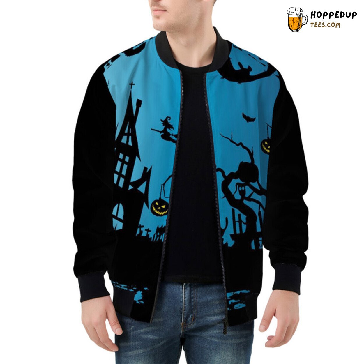 Spooky Themed Jacket Perfect for Halloween Celebrations and Events
