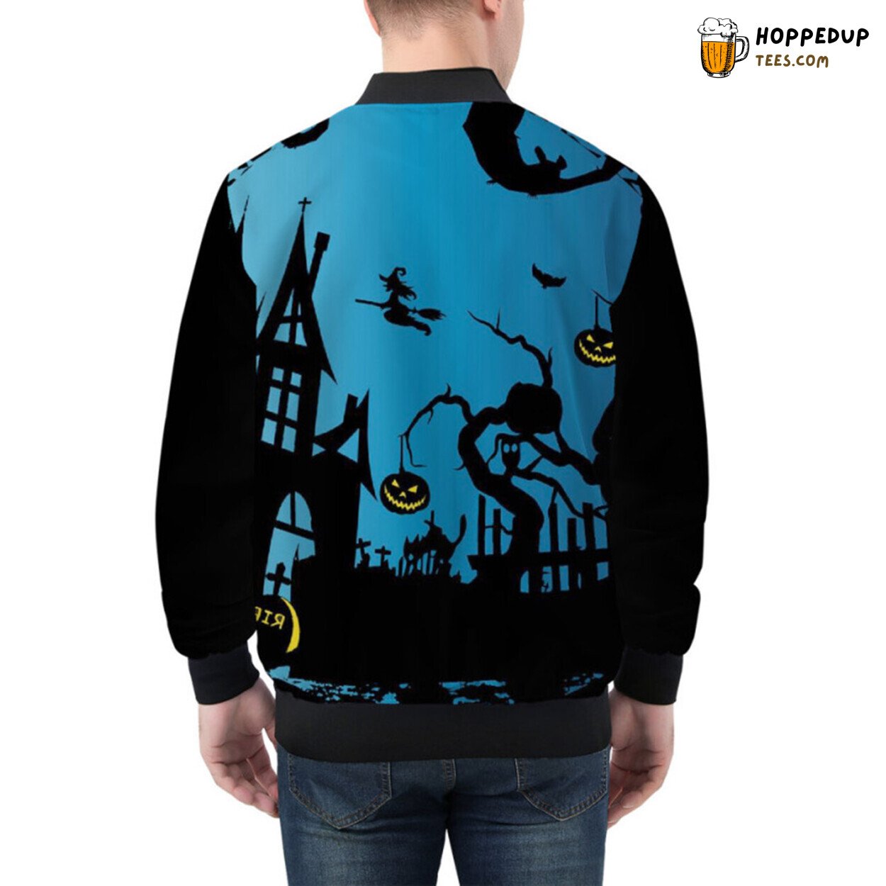 Spooky Themed Jacket Perfect for Halloween Celebrations and Events