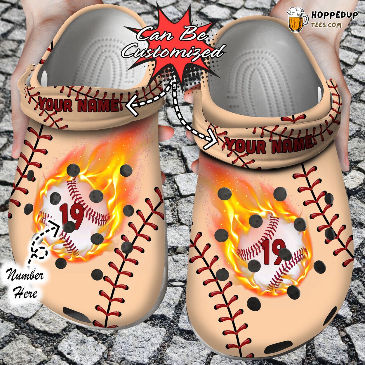 Sport Baseball On Fire Personalized Comfortable Unique Clog Shoes