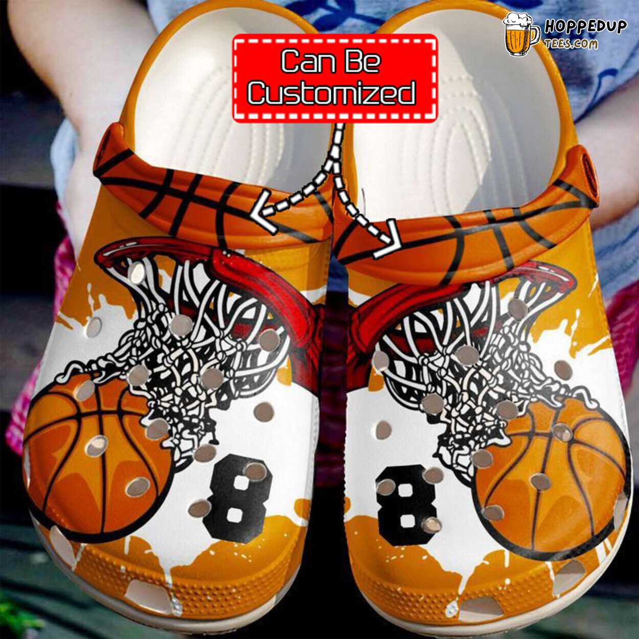 Sport Basketball Personalized Love Themed Clog Shoes for Players and Fans
