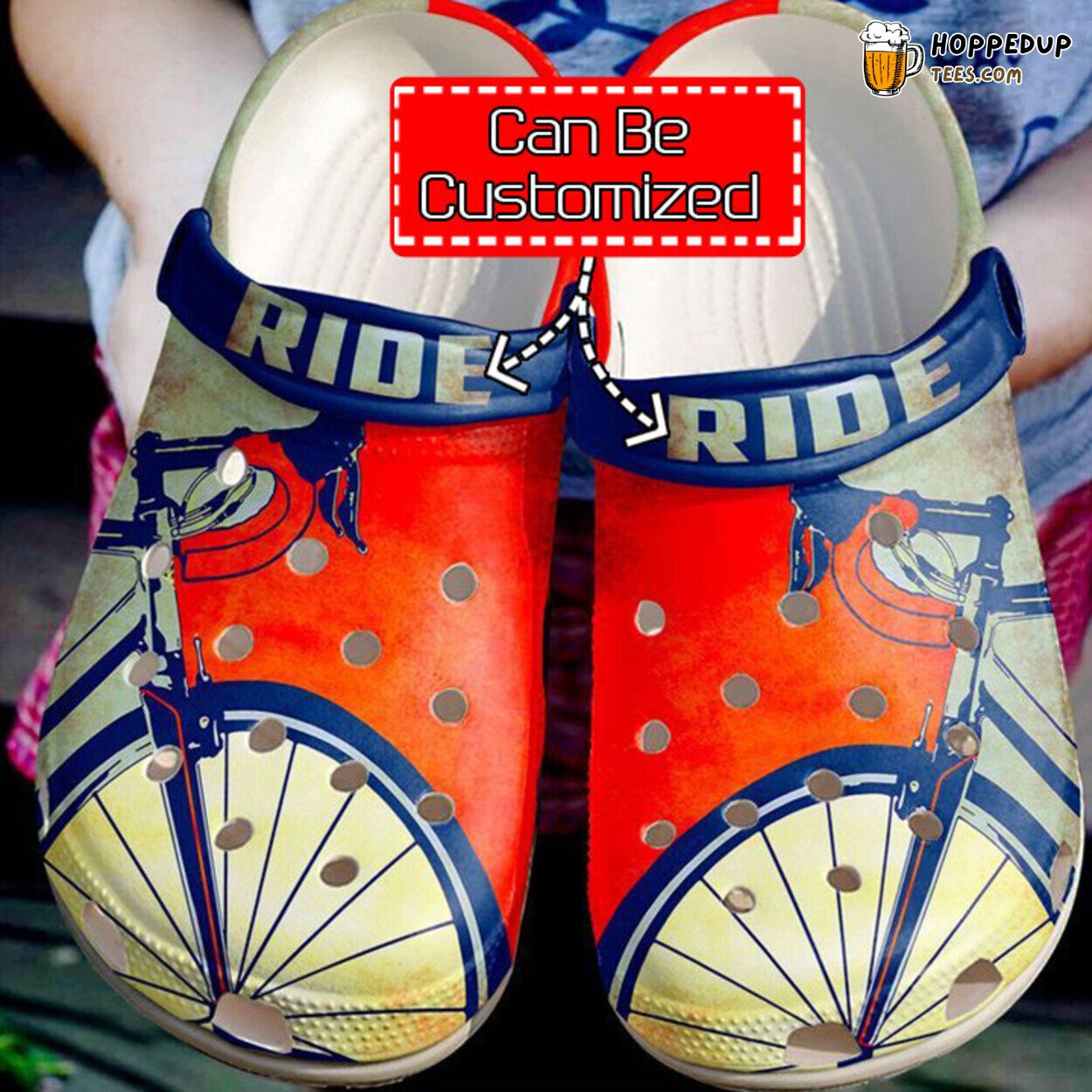 Sport Cycling For Life Themed Comfortable Clog Shoes for Cycling Enthusiasts