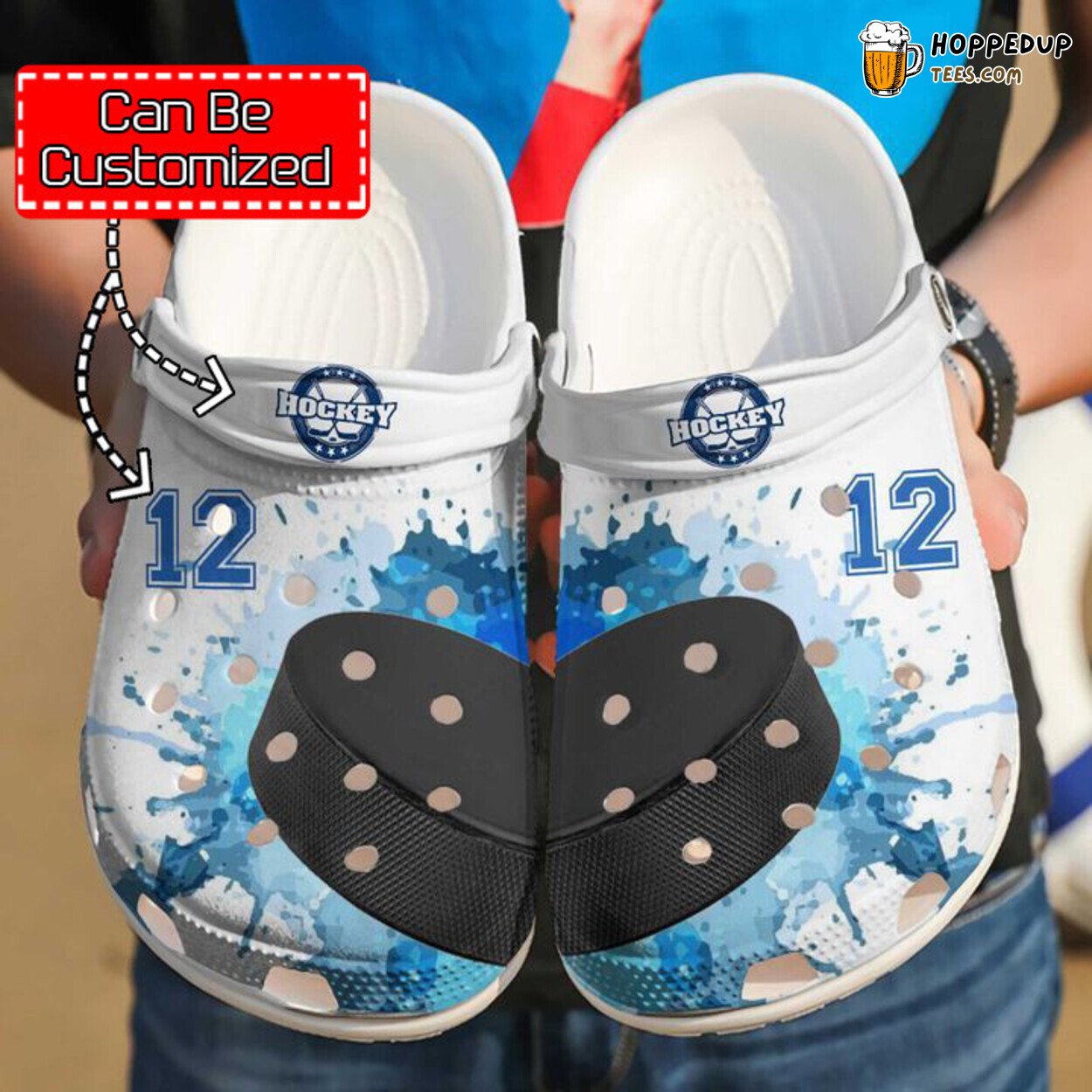 Sport Hockey Personalized Player Themed Comfortable Unique Clog Shoes