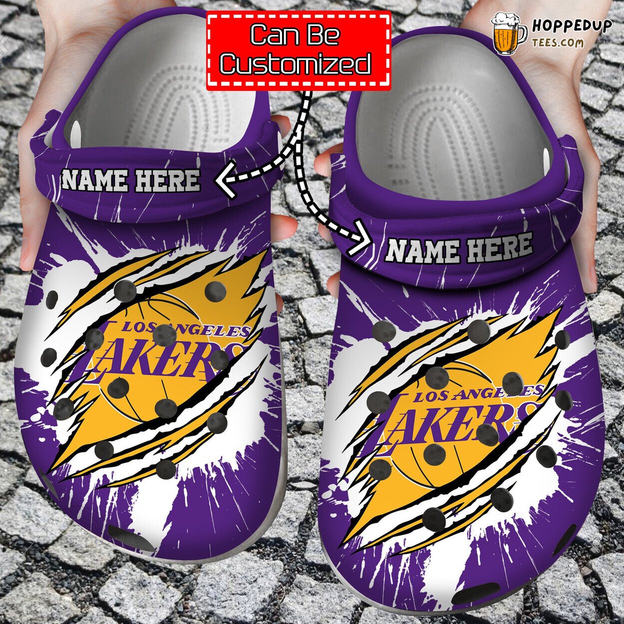 Sport Personalized Name Logo Team Ripped Claw Style Clog Shoes
