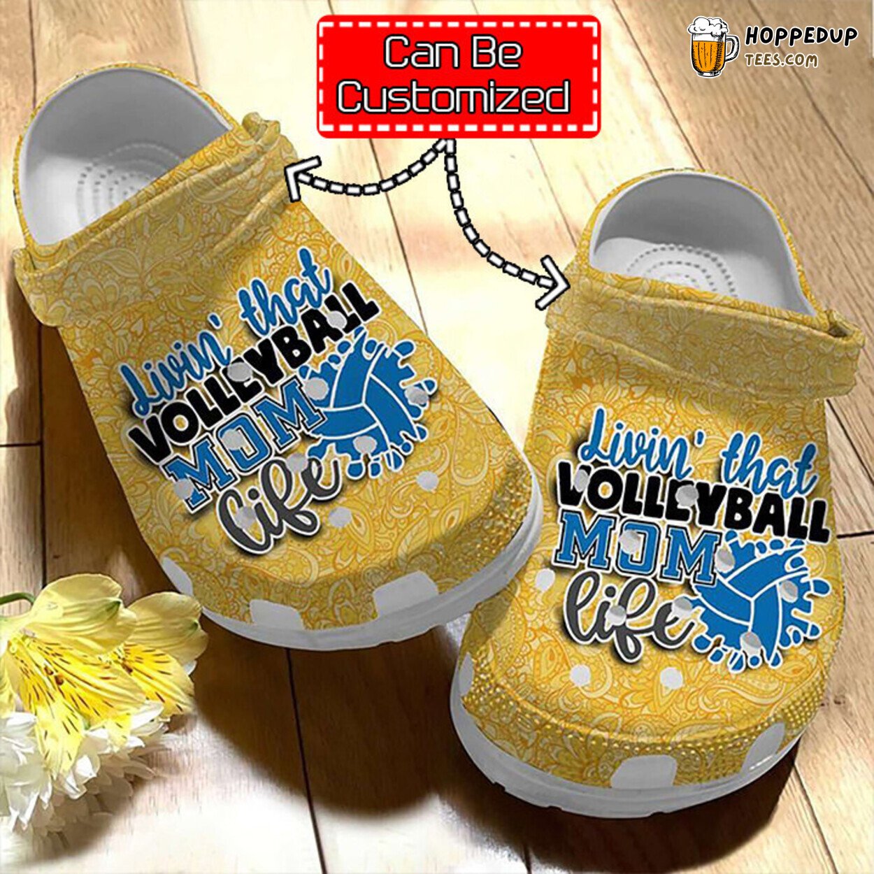 Sport Volleyball Mom Gold Indian Doodle Ornament Themed Clog Shoes