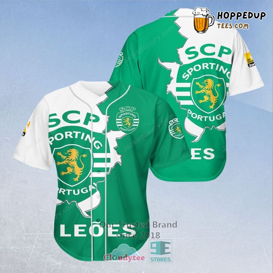 Sporting CP White Green Baseball Jersey Unisex Shirt