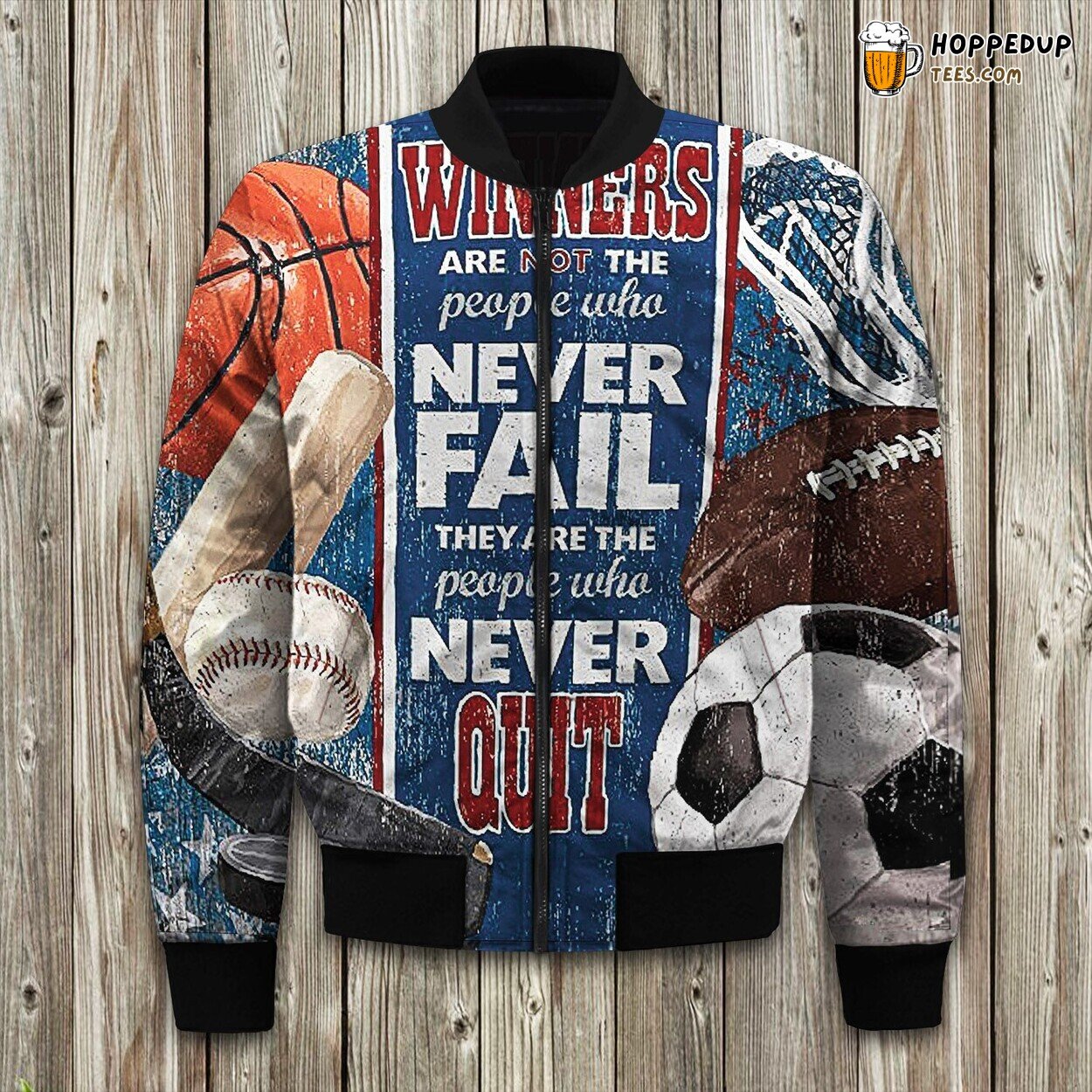 Sports Ball Theme Winter Bomber Jacket Tailored Unique Elegance Precision