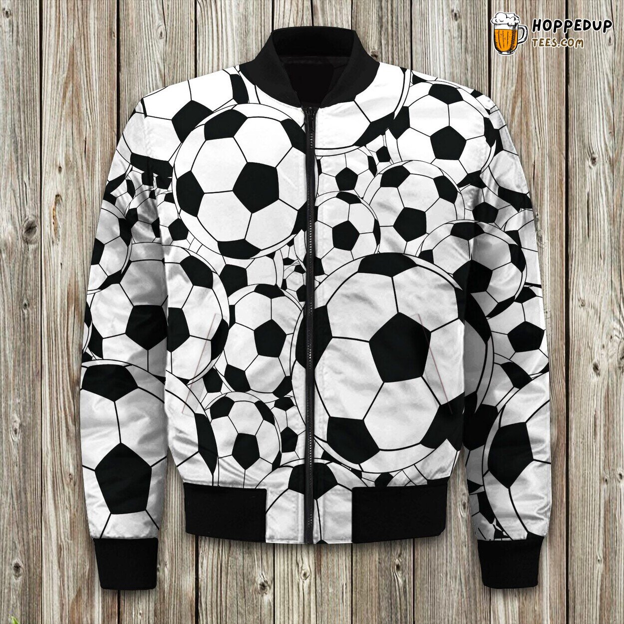Sports Enthusiast Soccer Design Winter Bomber Jacket Elite Collection