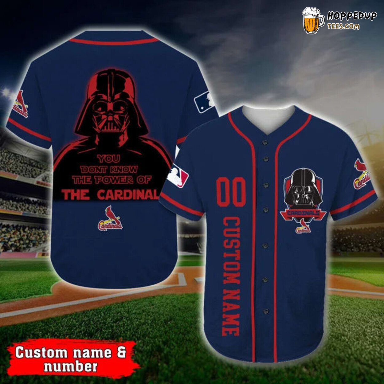 St Louis Cardinals Darth Vader Star Wars 3D Design Baseball Jersey Theme