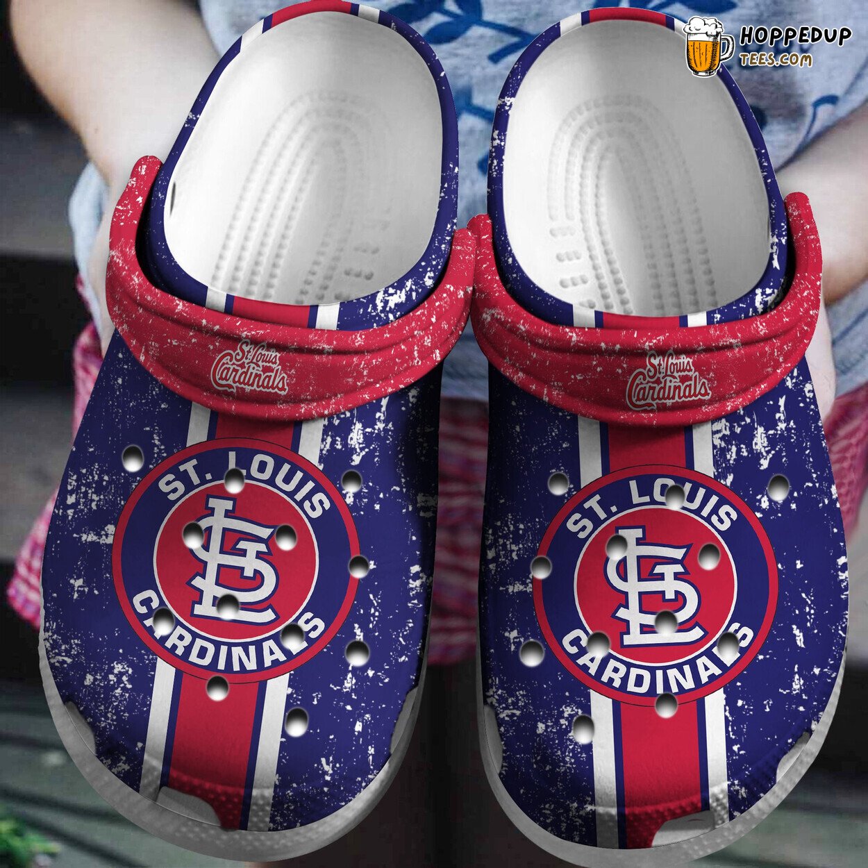 St Louis RedPurple Custom Name Stylish Comfortable Clog Shoes