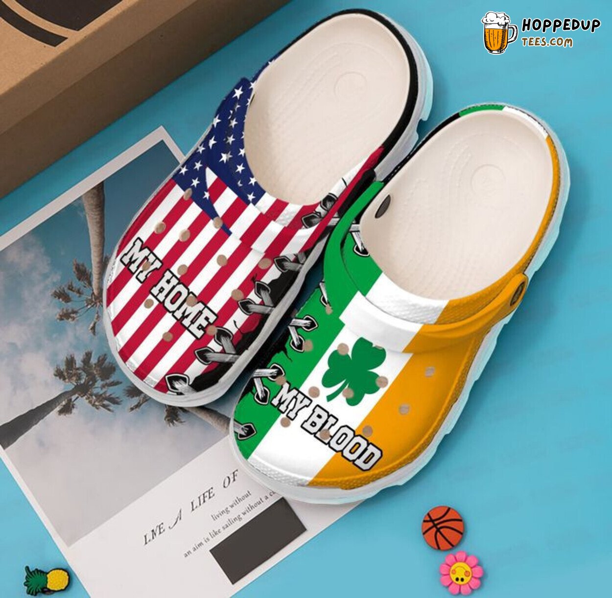 St Patricks Day American Flag Irish Blood Home Themed Shoes