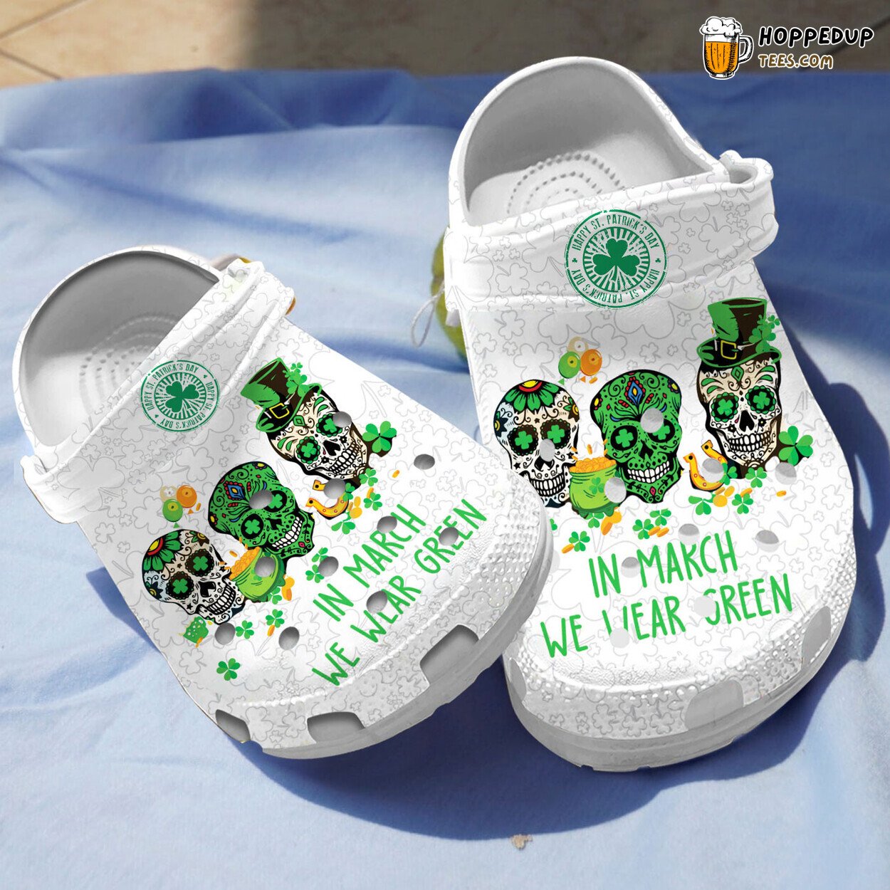St Patricks Day Irish Sugar Themed Comfortable Unique Clog Shoes