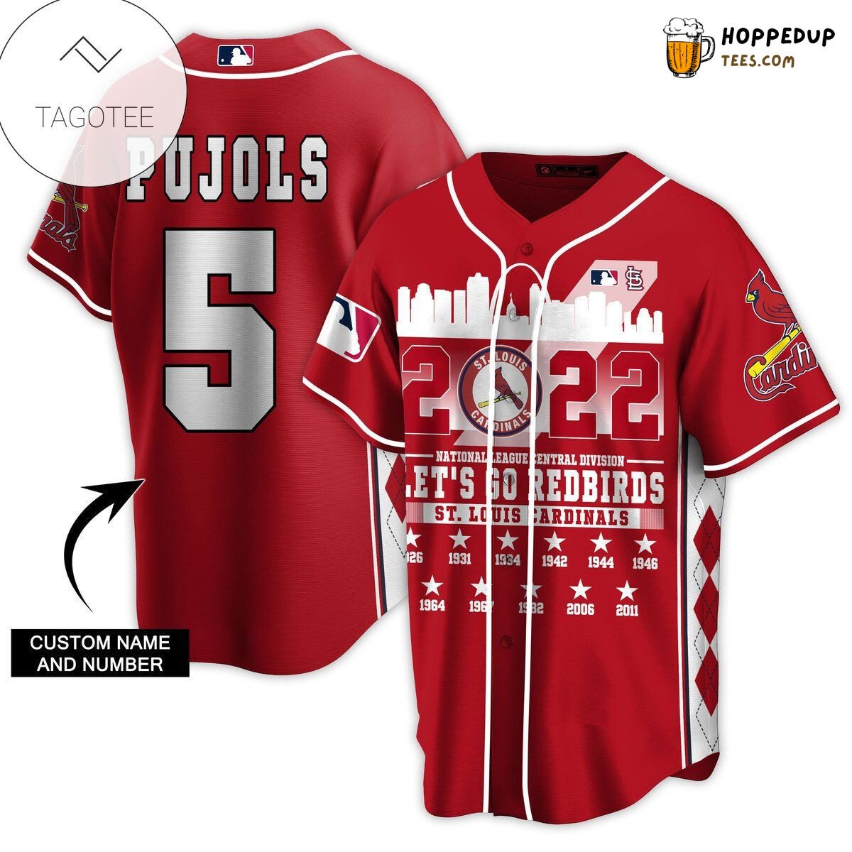 St. Louis Cardinals Jersey MLB Unisex Customizable Baseball Name Number