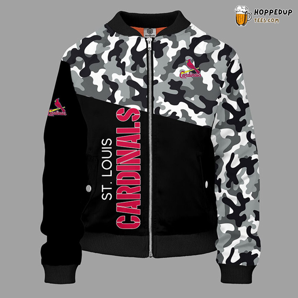St. Louis Cardinals MLB Camouflage Red Unique Bomber Jacket Design