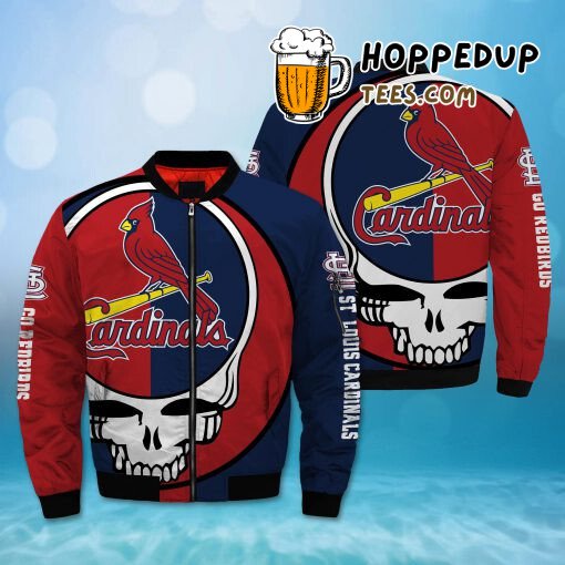 St. Louis Cardinals MLB Fearsome Skull Bomber Jacket Style