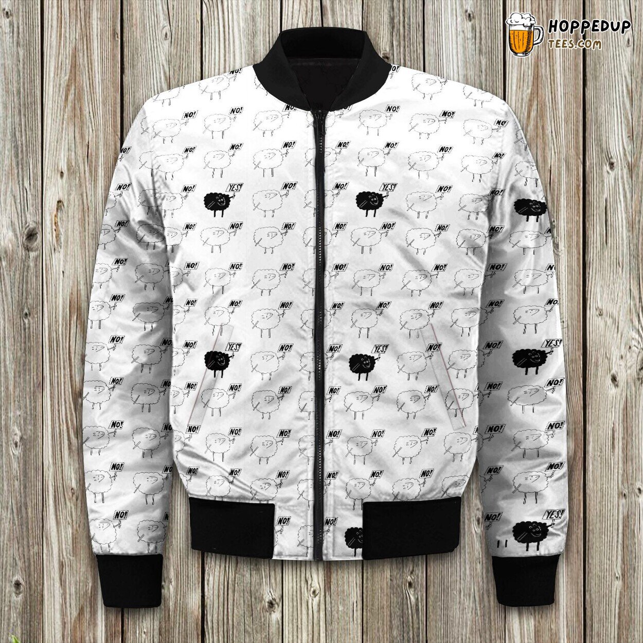 Standout Black Sheep Two Winter Bomber Jacket Different Yet Perfect