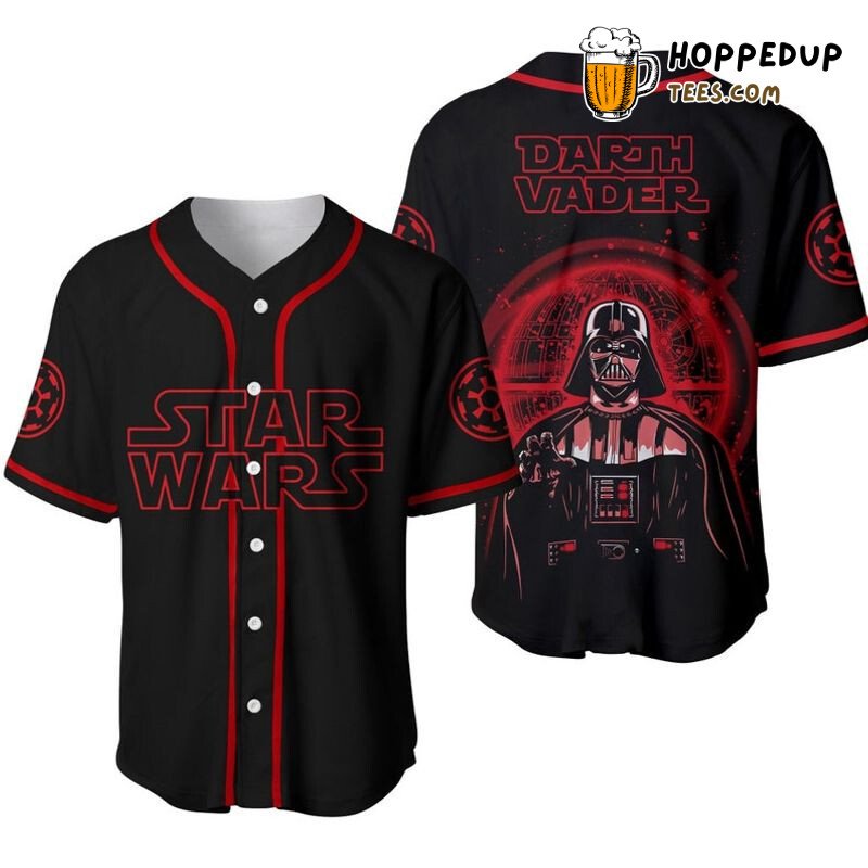 Star Wars Darth Vader All Over Print 3D Unisex Baseball Jersey Black Red Unisex Jersey Shirt