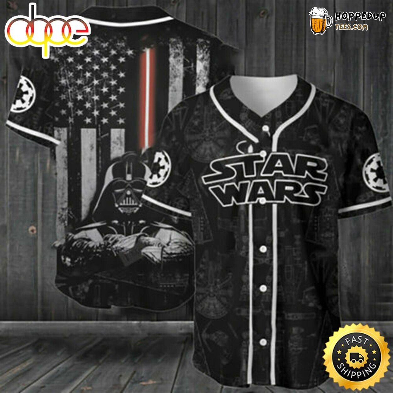Star Wars Darth Vader Baseball Jersey American Flag Design Unique Edition