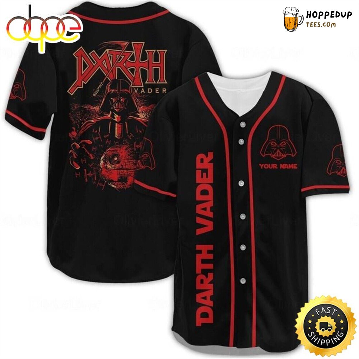Star Wars Darth Vader Theme Customized Baseball Jersey Elite