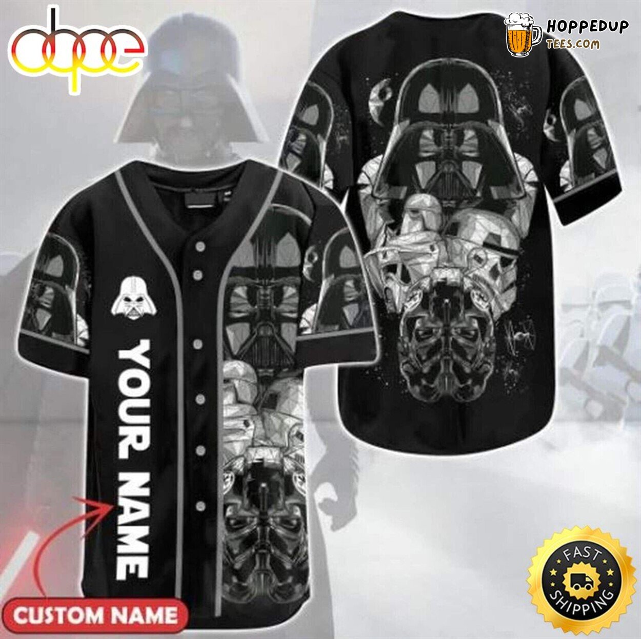 Star Wars Lovers Darth Vader Personalized Baseball Jersey 3D Edition