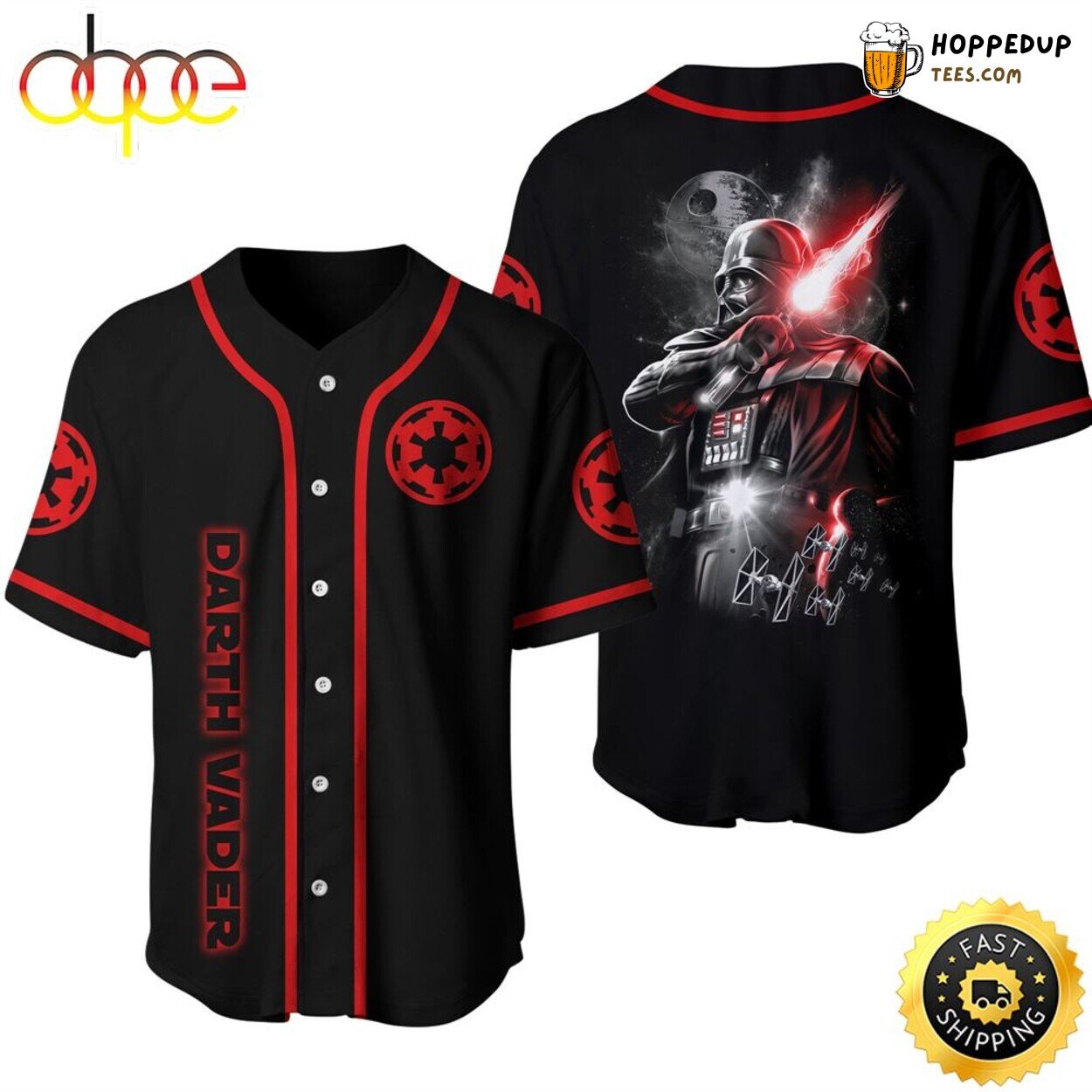 Star Wars Lovers Darth Vader Personalized Baseball Jersey Unique Design