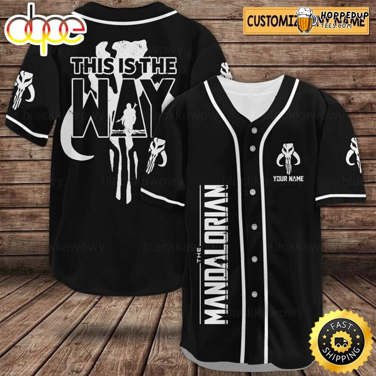 Star Wars Mandalorian Design Personalized Baseball Unique Jersey Shirt