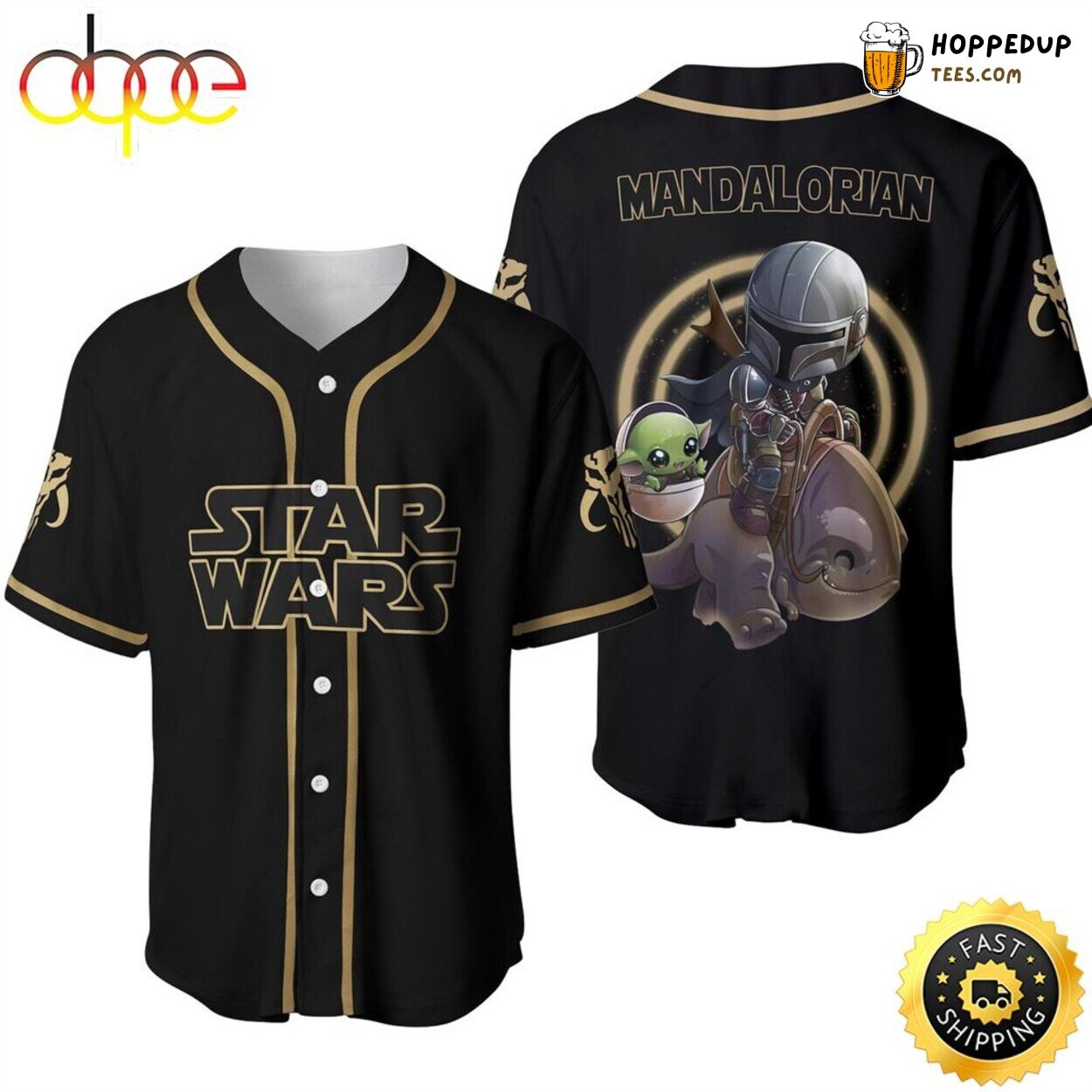 Star Wars Mandalorian Yoda Love Series Baseball Jersey Shirt