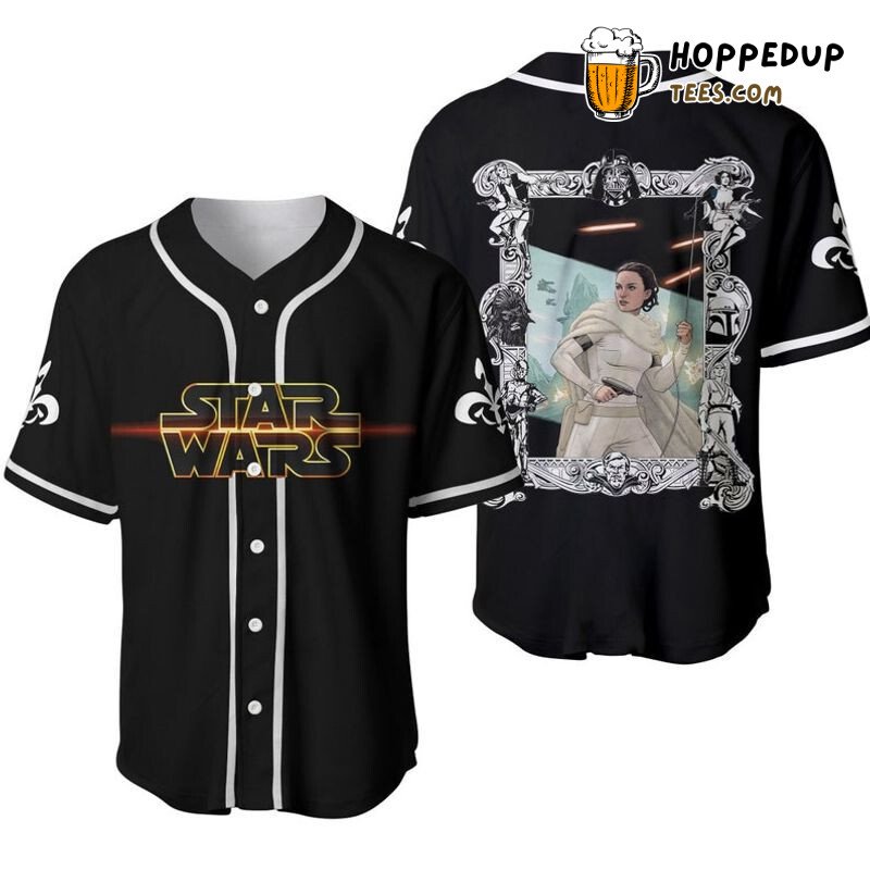 Star Wars Padme Amidala All Over Print 3D Unisex Baseball Jersey Black Unisex Jersey Shirt