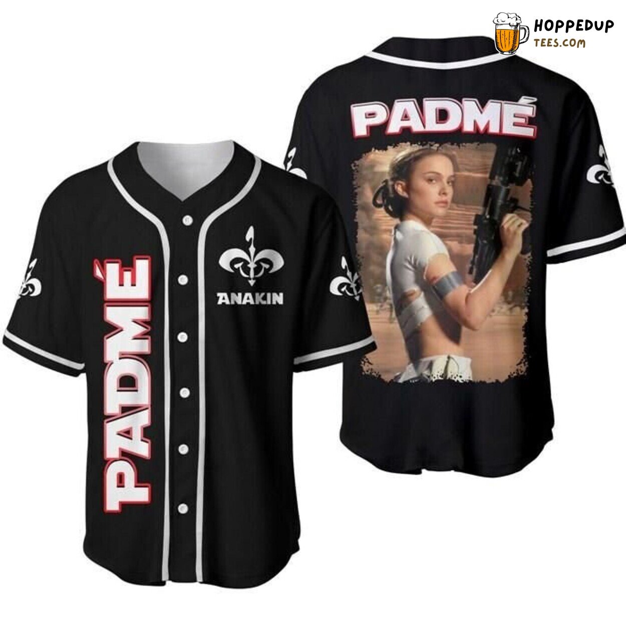 Star Wars Padme Amidala Naboo Logo Black Disney Baseball Jersey