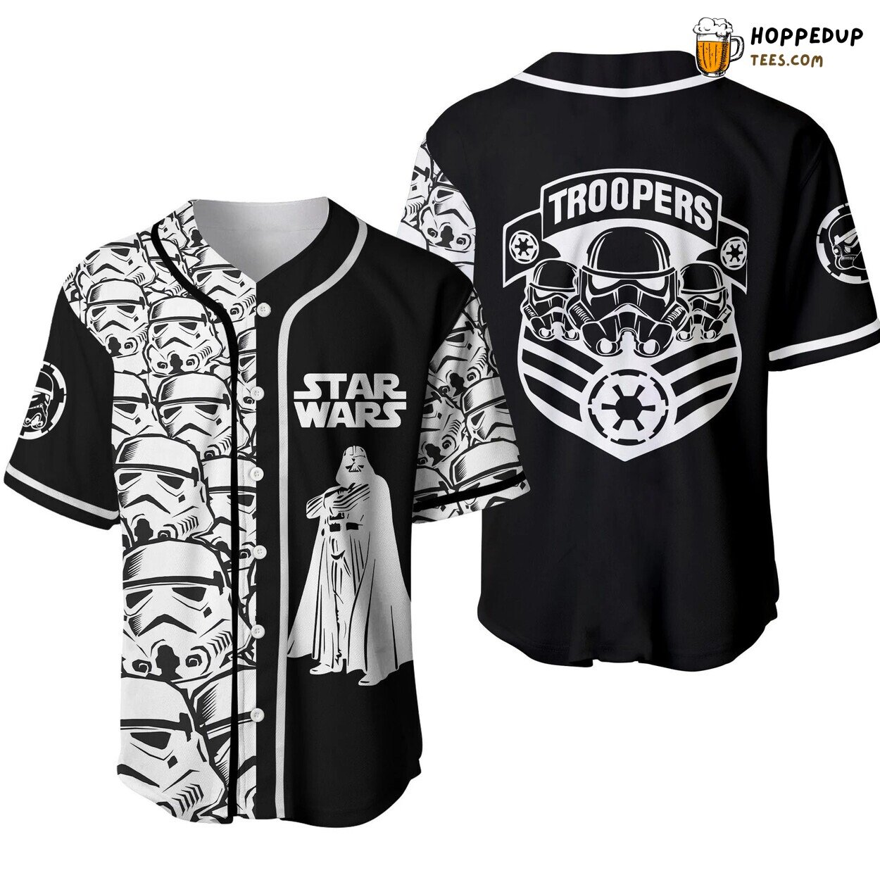 Star Wars Stormtrooper Disney Cute Black Design Baseball Jersey Edition
