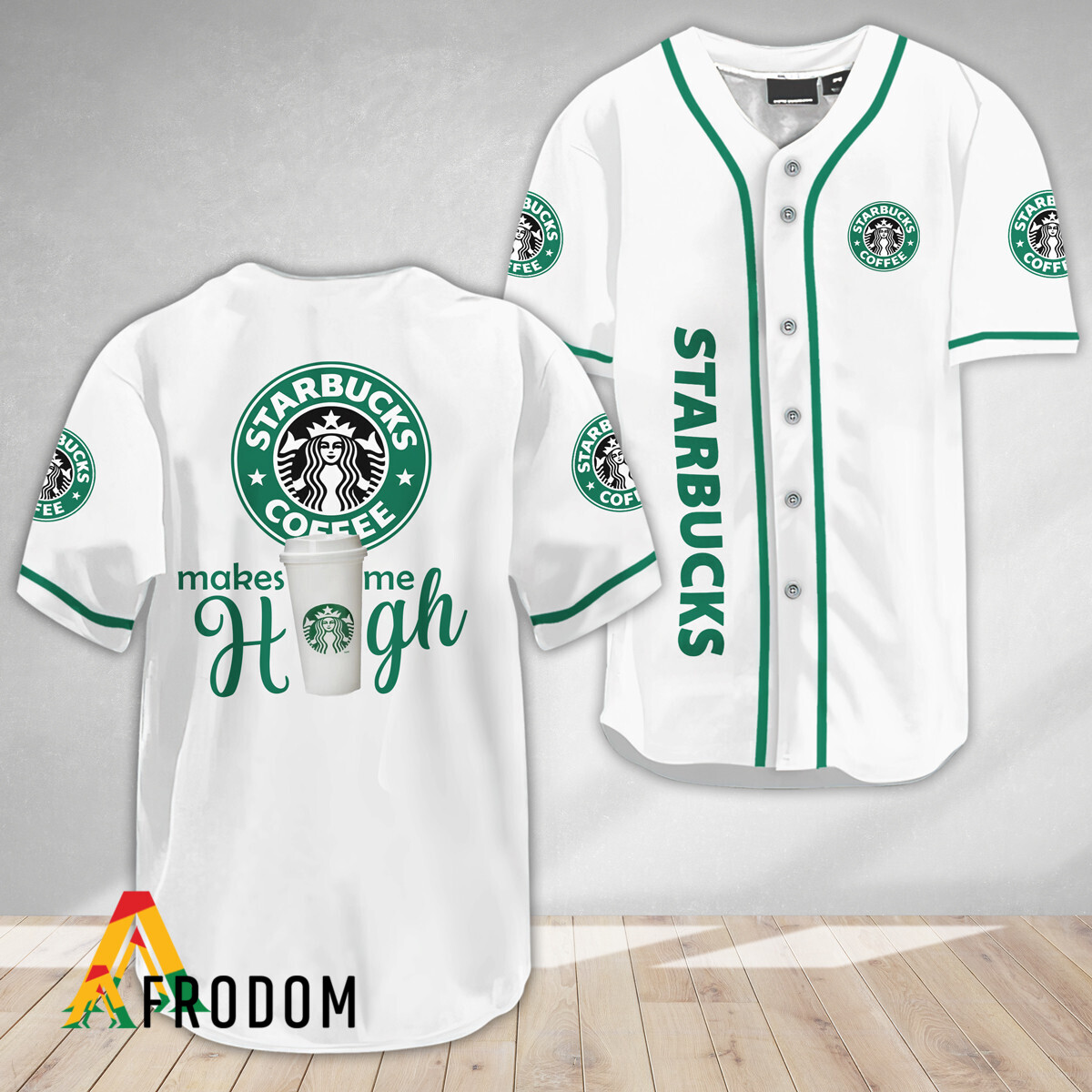 Starbucks Make Me High Baseball Jersey HU