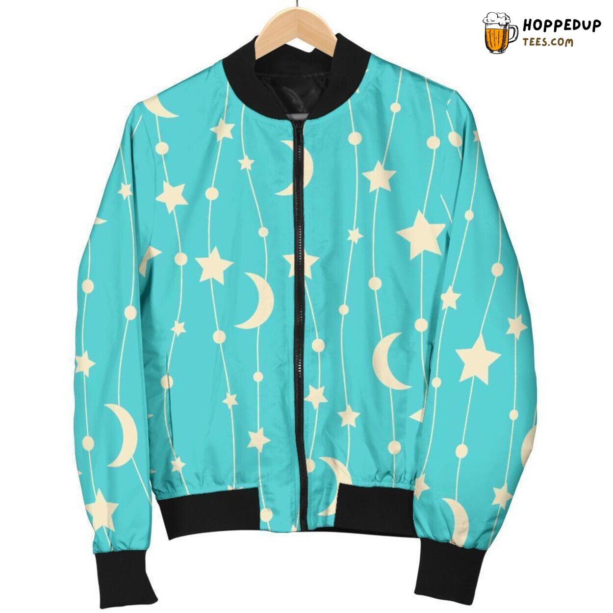 Starlight Moonbeam Essence Men’s Bomber Jacket Distinct Pattern Design Art