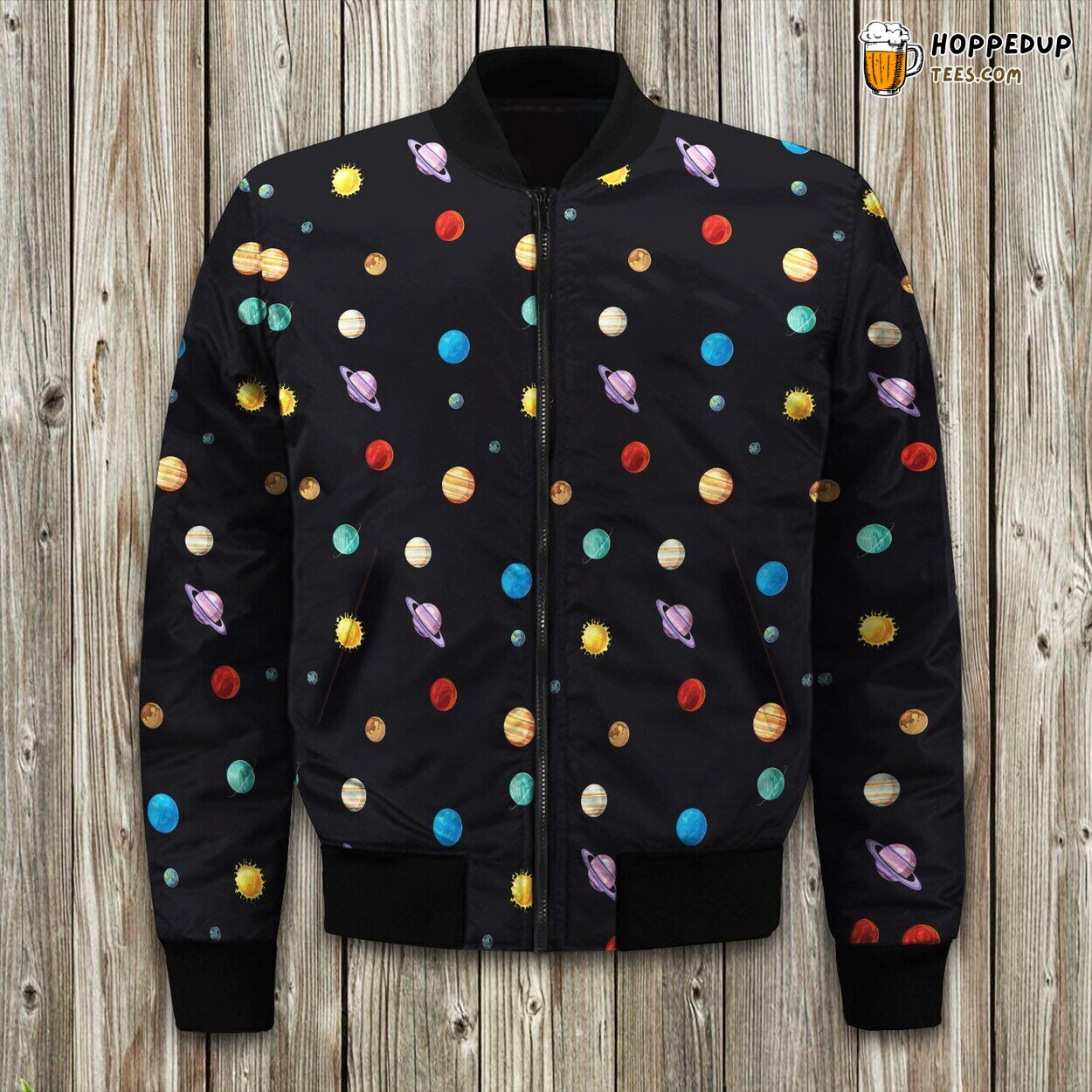 Starry Astronomy Theme Winter Bomber Jacket Tailored Precision Unique Craft