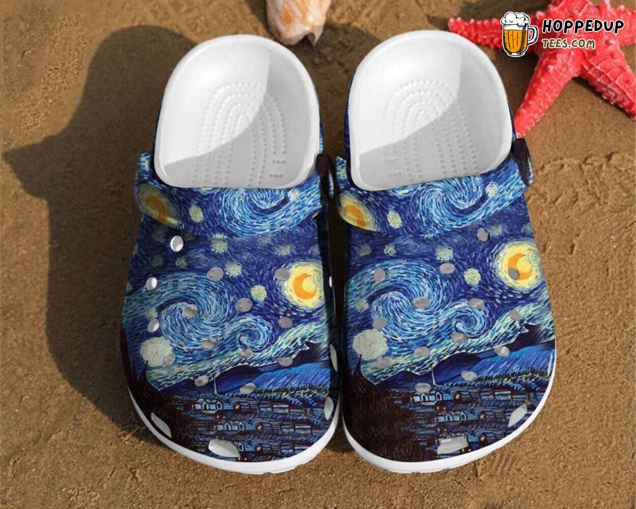Starry Night Van Gogh Paintings Unisex Birthday Gift Clog Shoes