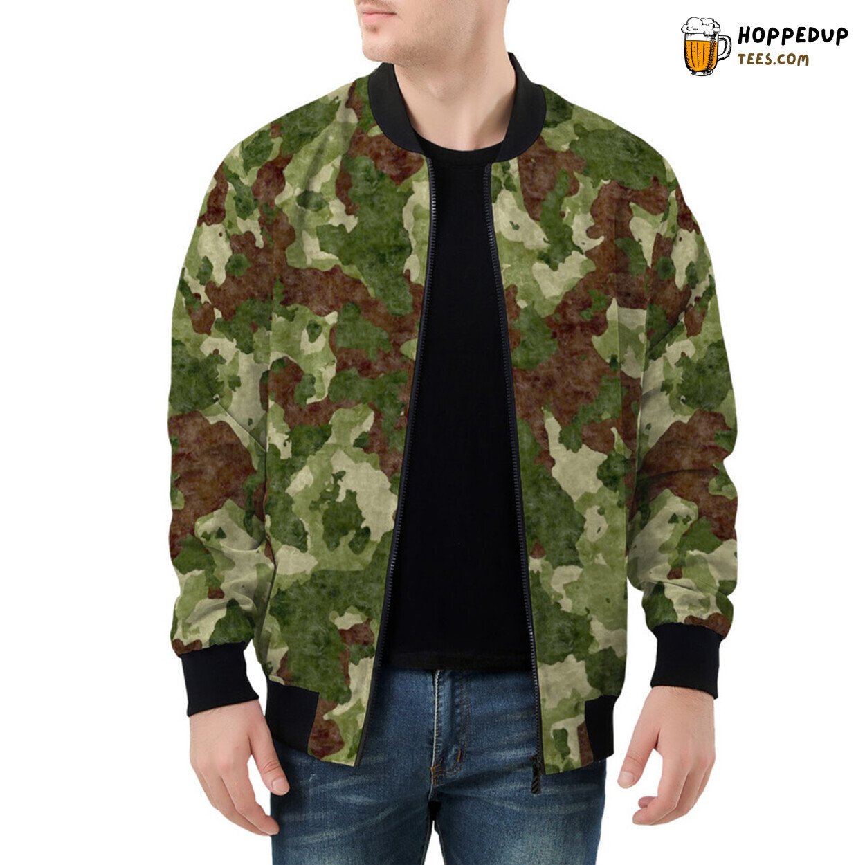 Stealthy Camouflage Enigma Infuses Men’s Adventurous Bomber Jacket