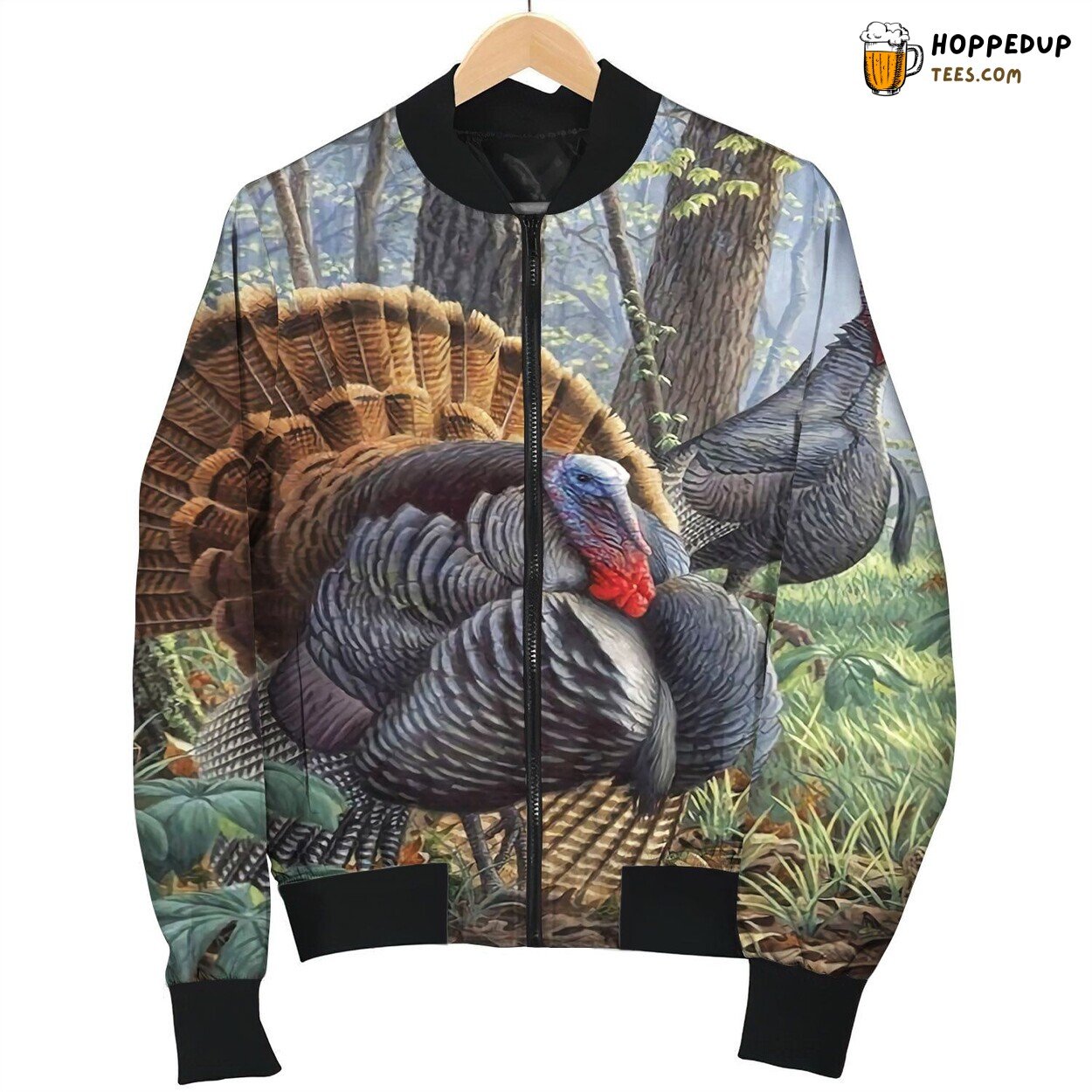 Stealthy Turkey Forest Hunt Bomber Jackets Winter Camouflage Game