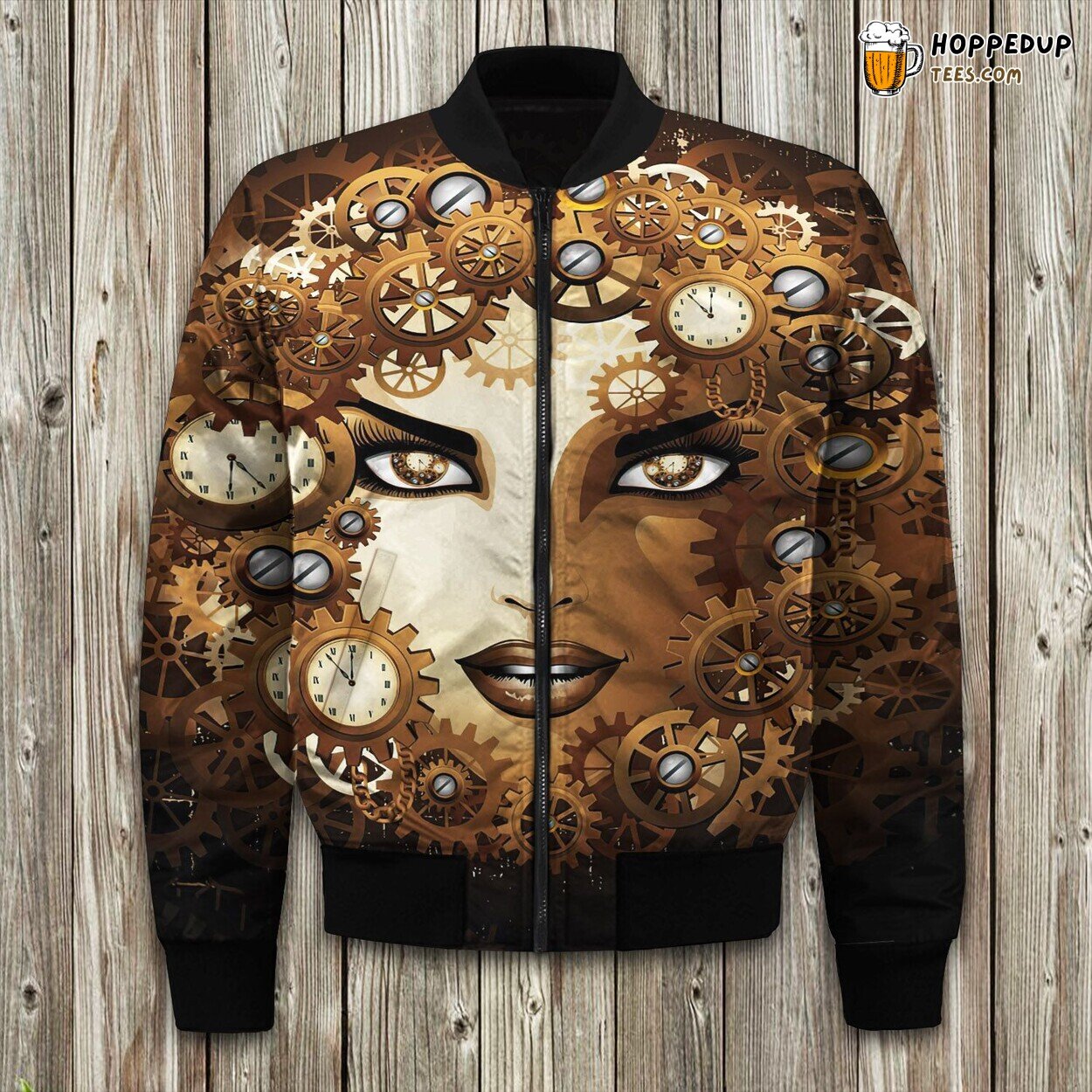 Steampunk Brown Awesome Bomber Jacket
