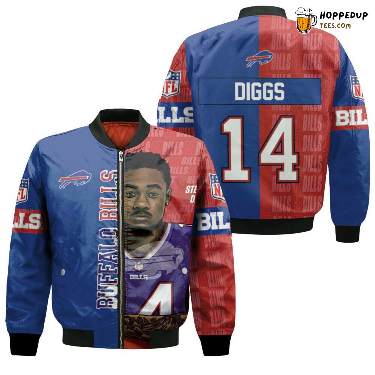 Stefon Diggs Buffalo Bills Great Player Super Bowl 3D Bomber Jacket