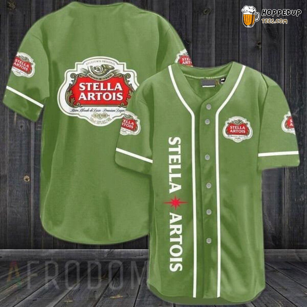 Stella Artois Green Premium Beer Baseball Jersey Quality Sportswear