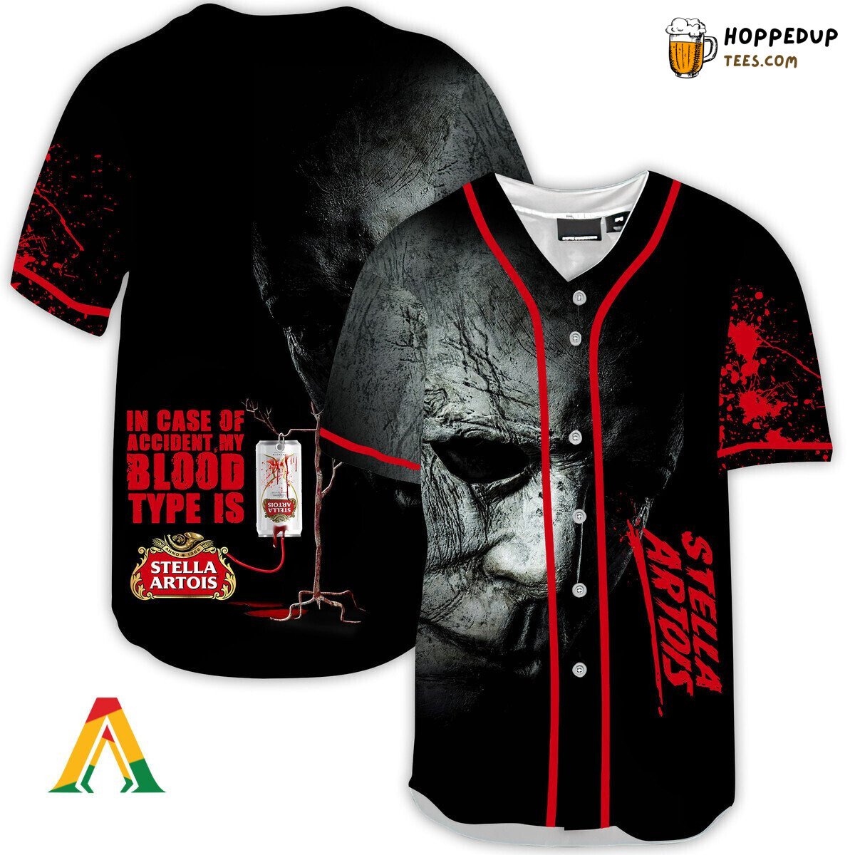 Stella Artois Michael Myers Unique Halloween Horror Baseball Jersey