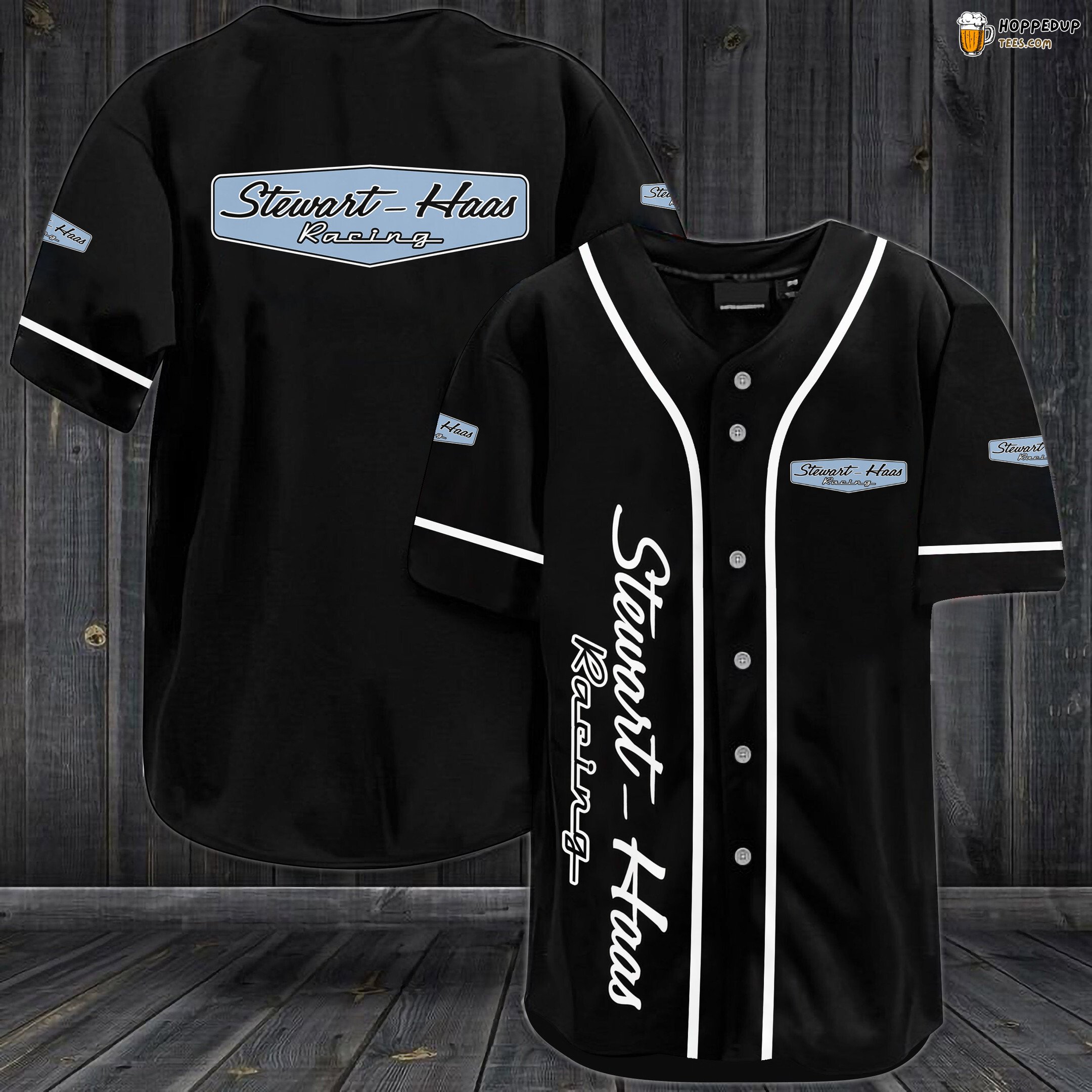 StewartHaas Racing Car Team Baseball Jersey Black Unisex Jersey Shirt