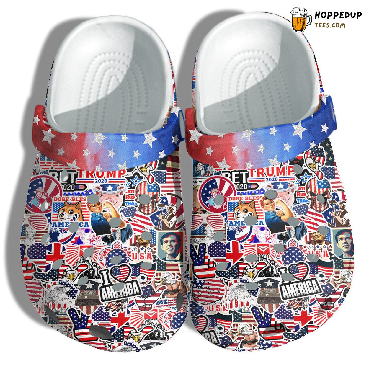 Sticker National Day 4th July Shoes Women Classic Comfortable Clogs Gift