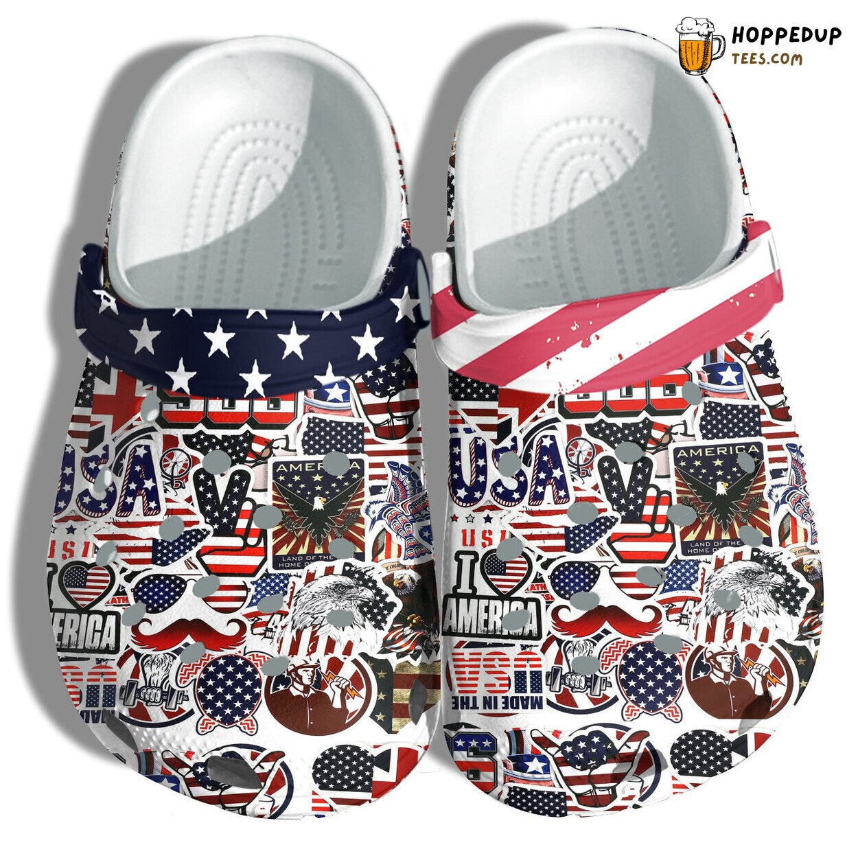 Sticker National Day Veterans 4th July Shoes Men Father Eagle Hawk