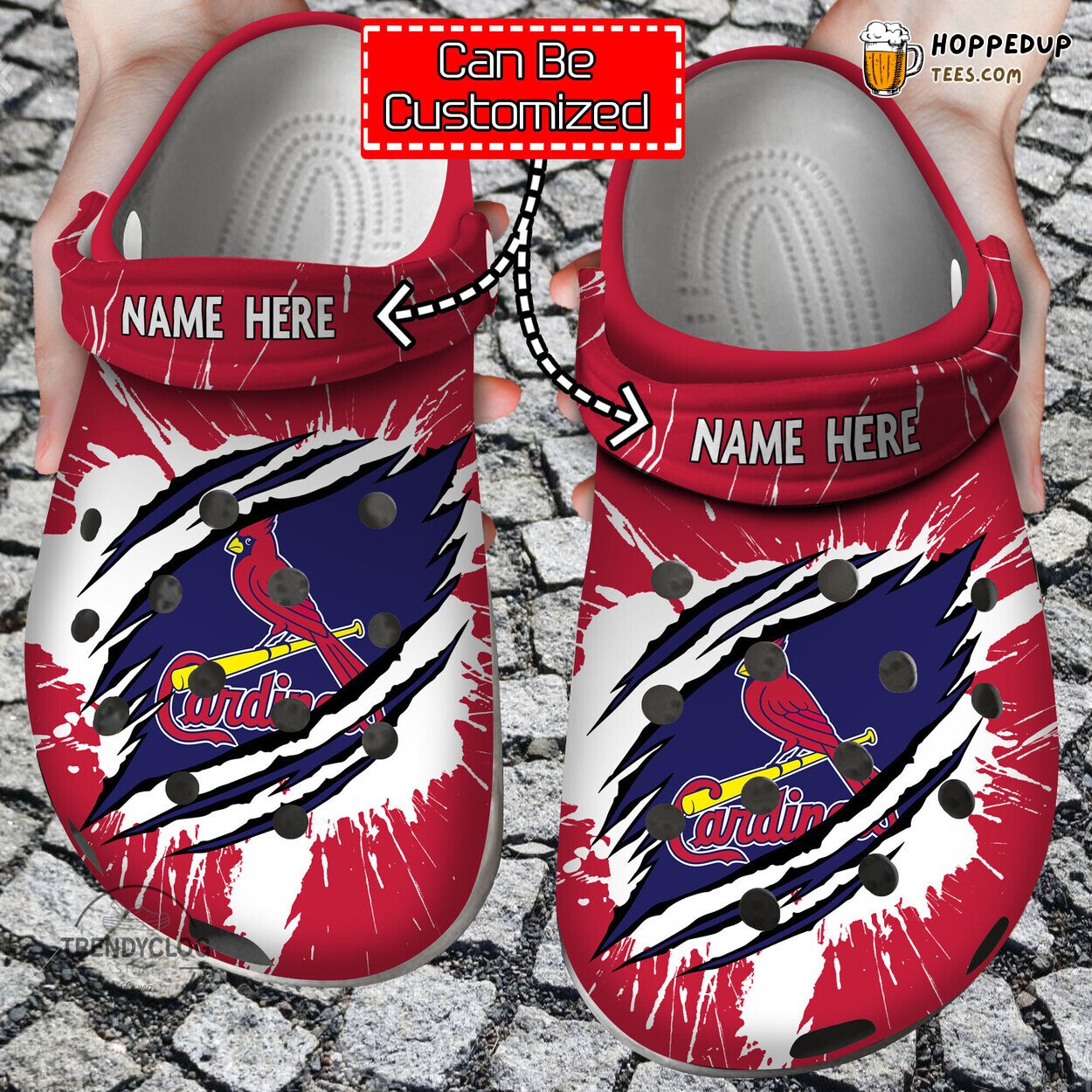 StL Cardinals Baseball Personalized Ripped Claw Clog Shoes Unique